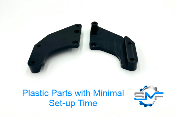 Plastic parts with minimal setup time